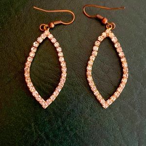 Rhinestone dangle earrings